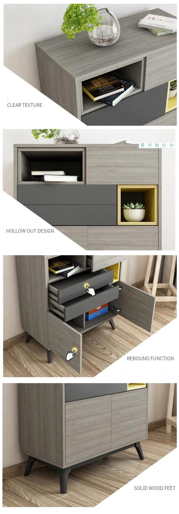 Wooden Home Living Room Furniture Bedroom Drawers