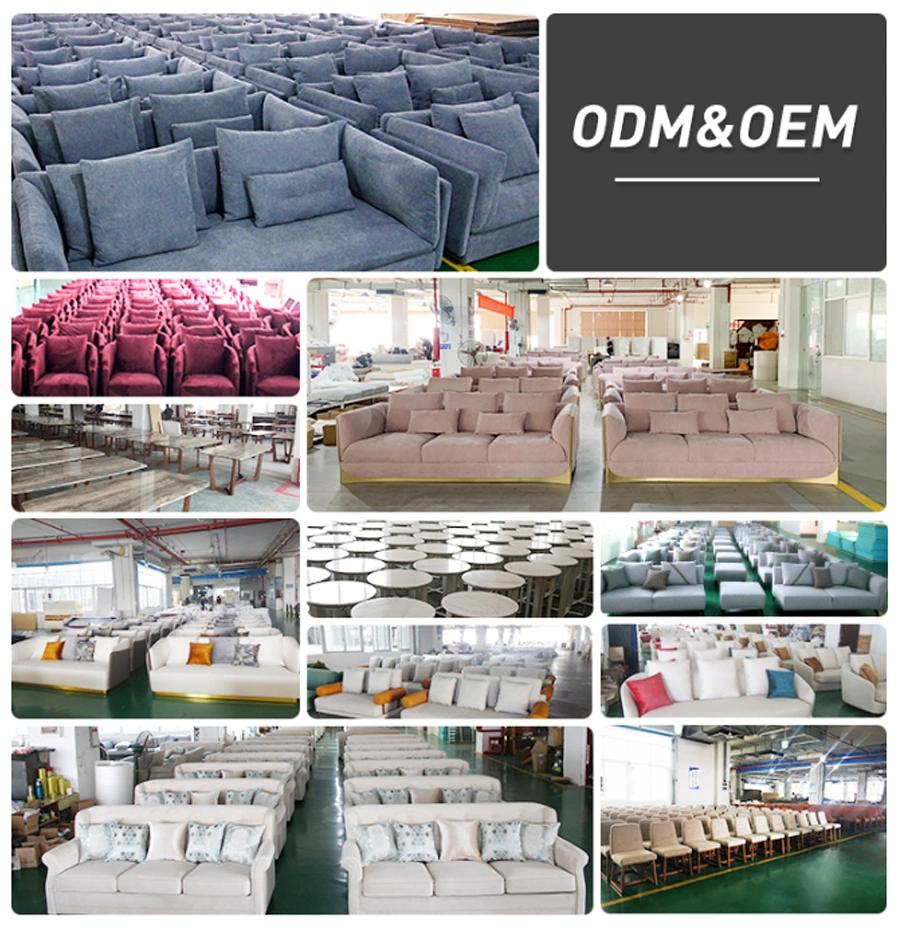 ODM Foshan Home Furniture Factory Luxury High-End Customize Fabric 1 2 3 Seater Villa Living Room Round Shape Armrest Sectional Sofa Salon Modern Furniture