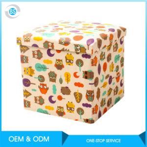 Foldable Fancy Cartoon Nonwoven Folding Storage Stool Ottoman