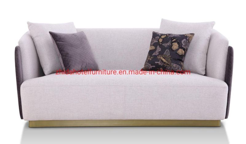 Contemporary Style Metal Living Room Furniture Classic Stainless Steel Sofa