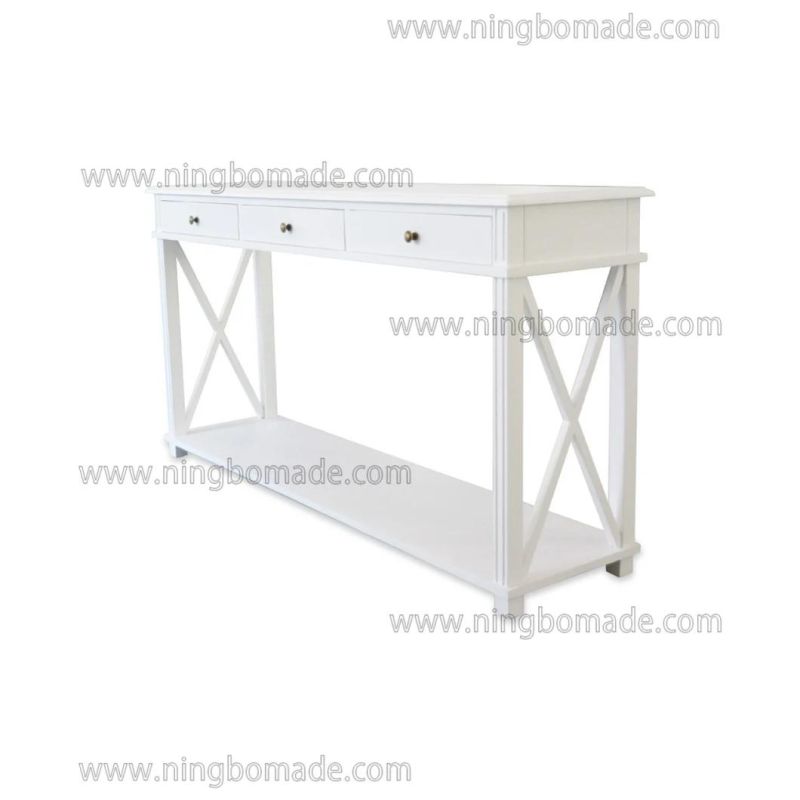 American Style Antique Concise Furniture Villa White/Black/Natural/Brown Console Table