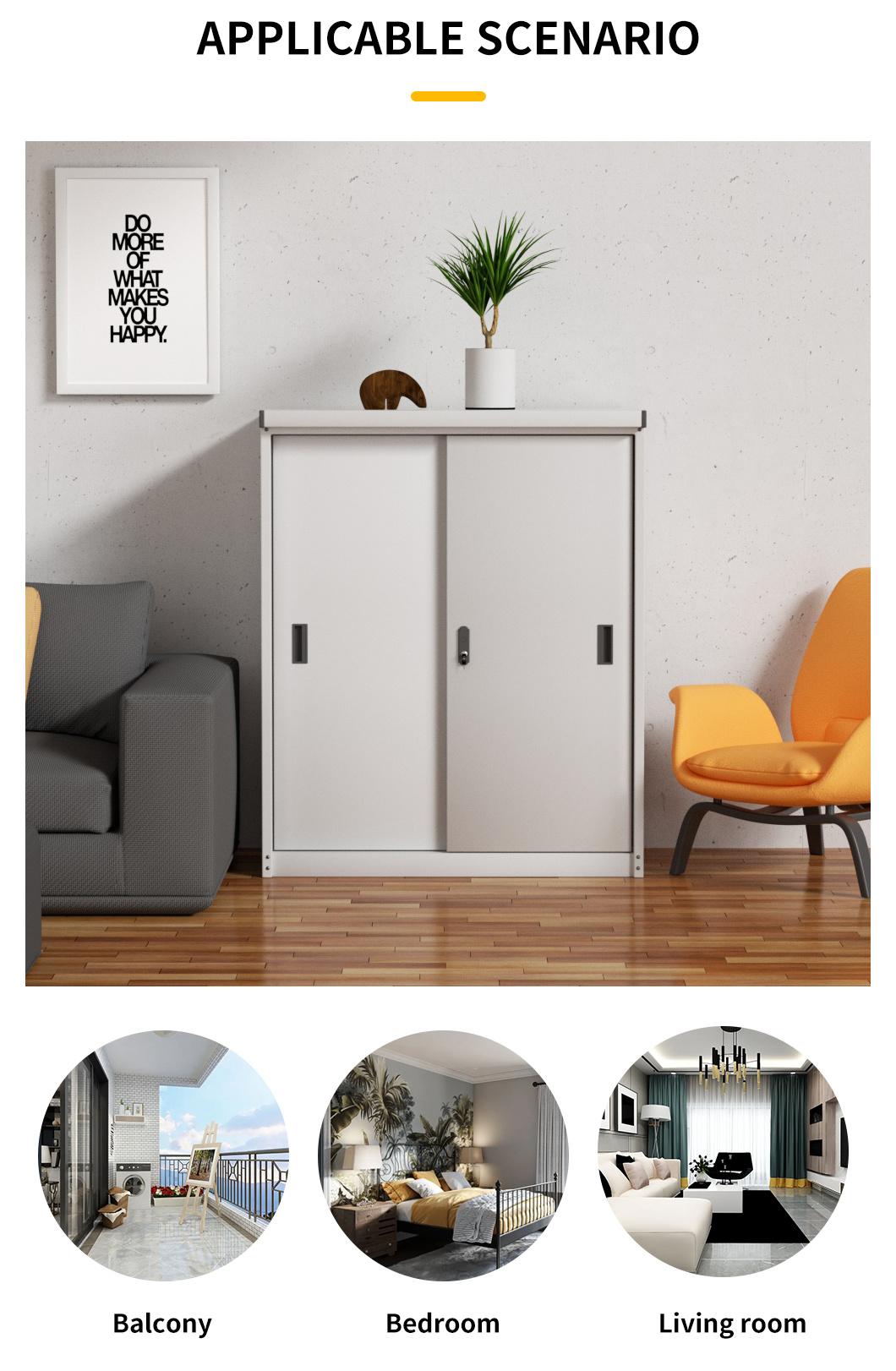 Metal Locker Foldable 2 Door Steel Cupboard Children Cupboard