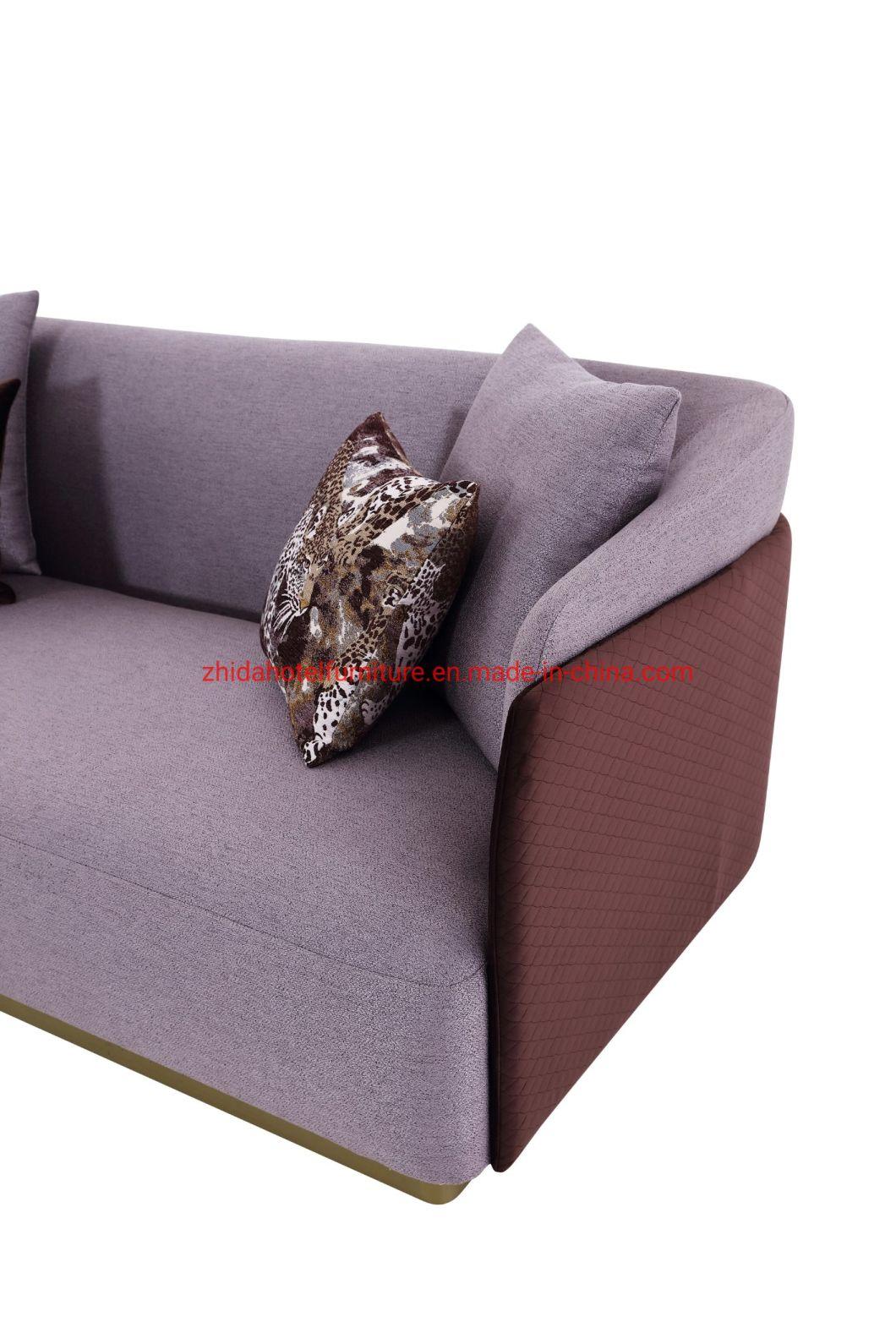 Contemporary Style Metal Living Room Furniture Classic Stainless Steel Sofa