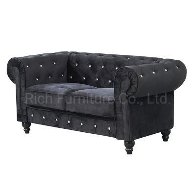 Wholesale Furniture Factory Direct Velvet Sectional Assembled Cheterfield Sofa Living Room Couch Furniture