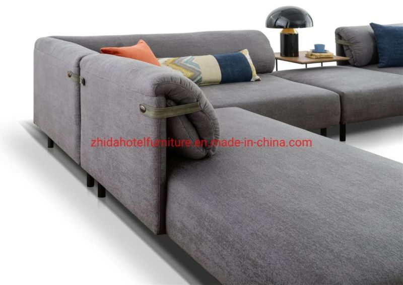 L Shape Armrest Cushion Living Room Furniture Hotel Sofa