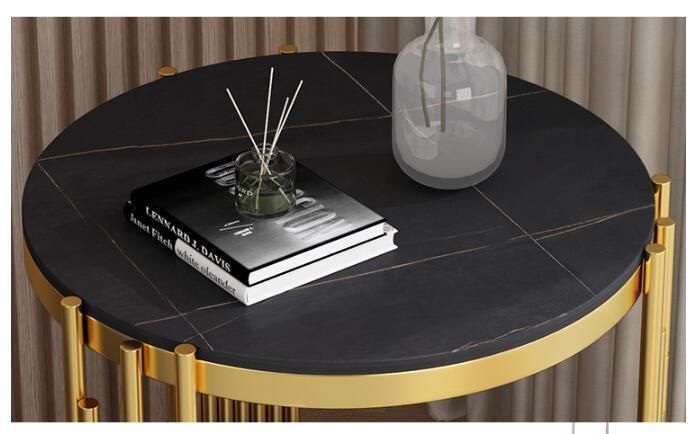 Nordic Style Console Tables Modular Design Round Center Tea Table Extendable Rock Slate Coffee Table