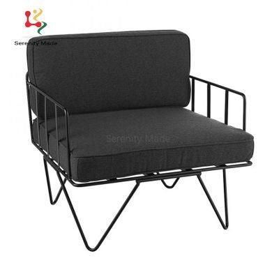 Modern Outdoor Hairpin Lounge Chair with Seat Cushion