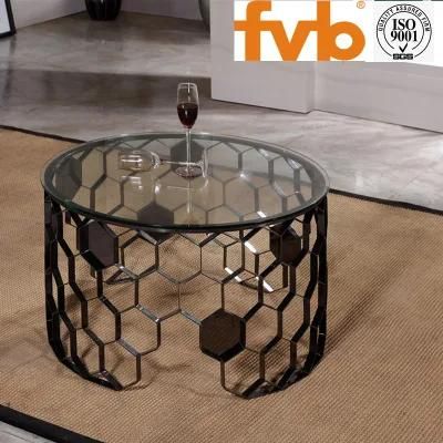 2019 New Morden Furniture Fashion Coffee Table Round Tea Trolley Approved by SGS