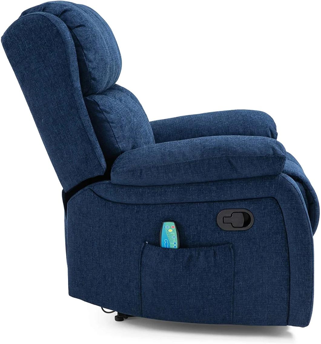 Jky Furniture Massage Function Fabric Adjustable Manual Recliner for Living Room