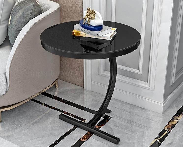 2020 New Marble Simple Metal Side Table Gold Legs