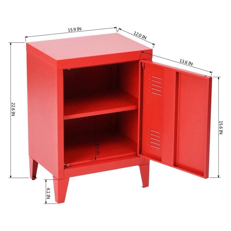 Living Room Furniture Design Metal Beside Table Storage Cabinet