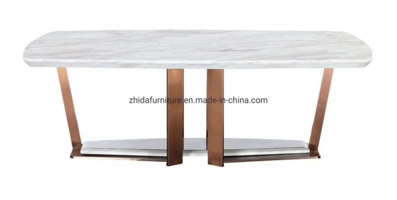 White Marble Living Room Coffee Table