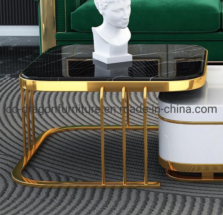 Gold Stainless Steel Height Coffee Table for Living Room Furniture