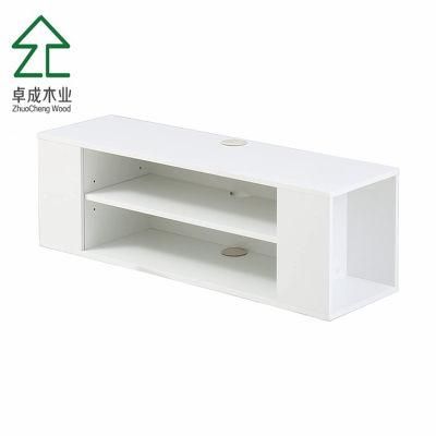 White Color Simple TV Console Stand Home Usage TV Cabinet