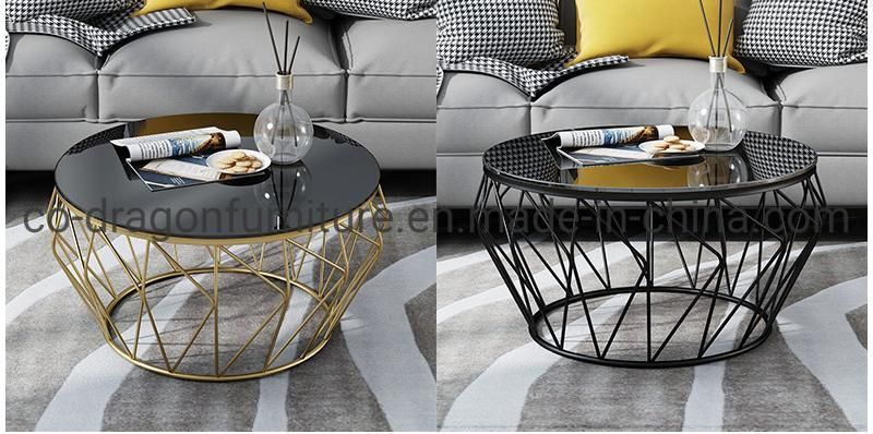 Chinese Wholesale Market Home Fruniture Steel Coffee Table with Top