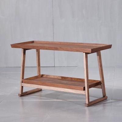 Wood Smart Side Table Matching Chinese Restaurant