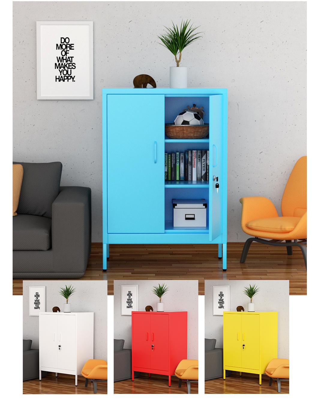 Hot Sale Korean Modular Storage Cabinet Furniture Steel Home Office Storage Side Cabinet