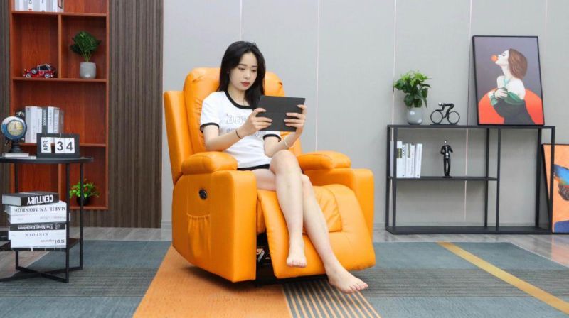 Jky Furniture Geeksofa China Manufacturer Living Room Air Leather Relax Power Electric Recliner Chair with USB Charger