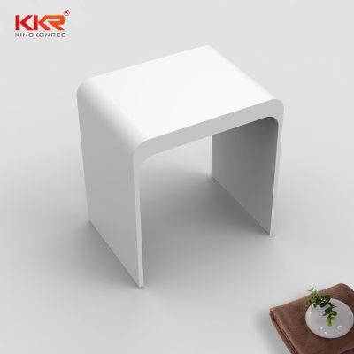 Italian Design Solid Surface Vanity Shower Seat Stool