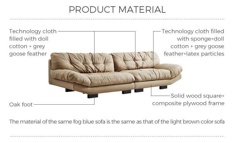 Linsy Modern Design Living Room Furniture 3 Seat Cloud Sofa Tbs009