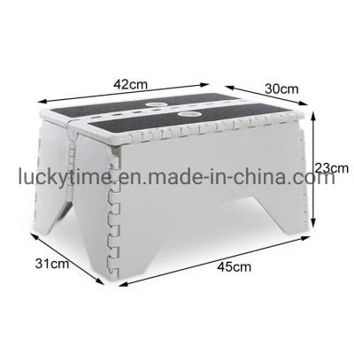 Widened Anti-Skid Reinforced Plastic Folding RV Stool