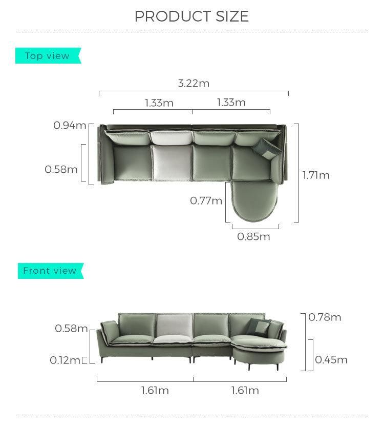 Linsy White Corner Sofa Set Modern Oval Shape Chaise Sofa S126