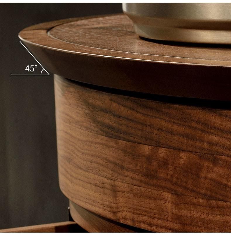 Light and Luxury Unique Design North American Black Walnut Solid Wood Cabinet for Hotel