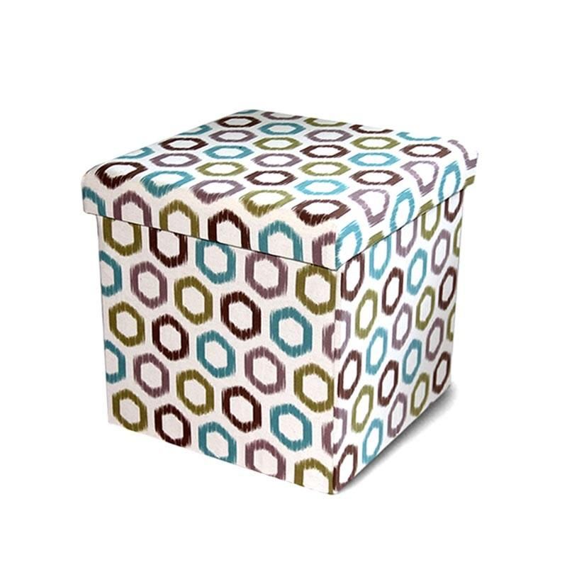 Custom Living Room Luxury Folding Storage Printing Ottoman