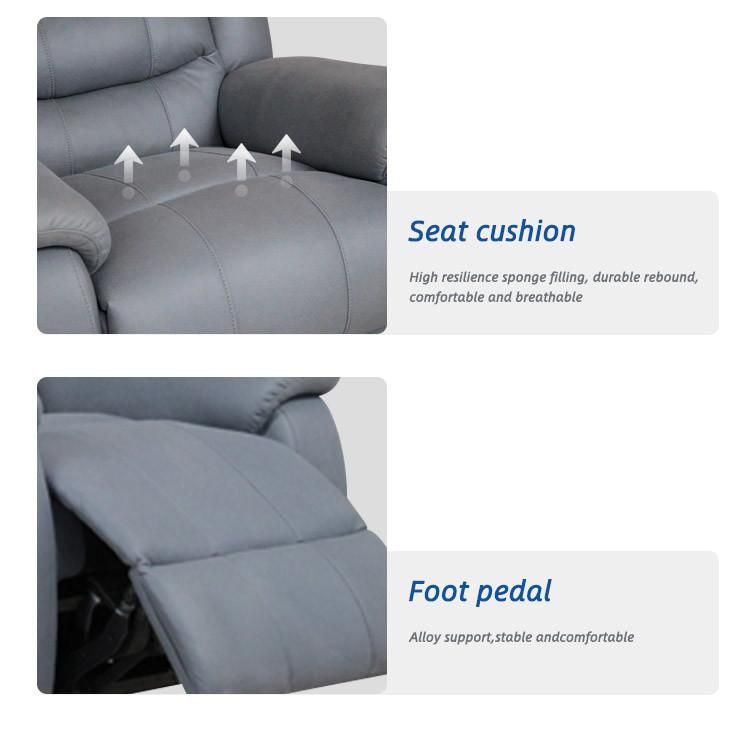 Factory Customize Single Seat Massage Leather Lift Sofa Power Recliner Chair