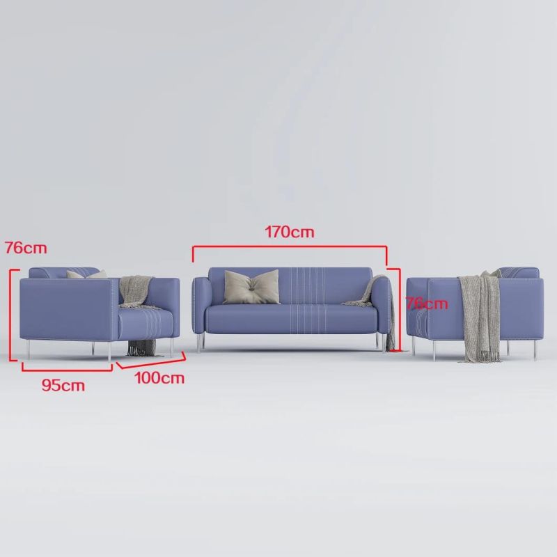 2022 Italian Style Luxury Geniue Leather Sectional Home Living Room Furniture Set Sofa with Metal Legs