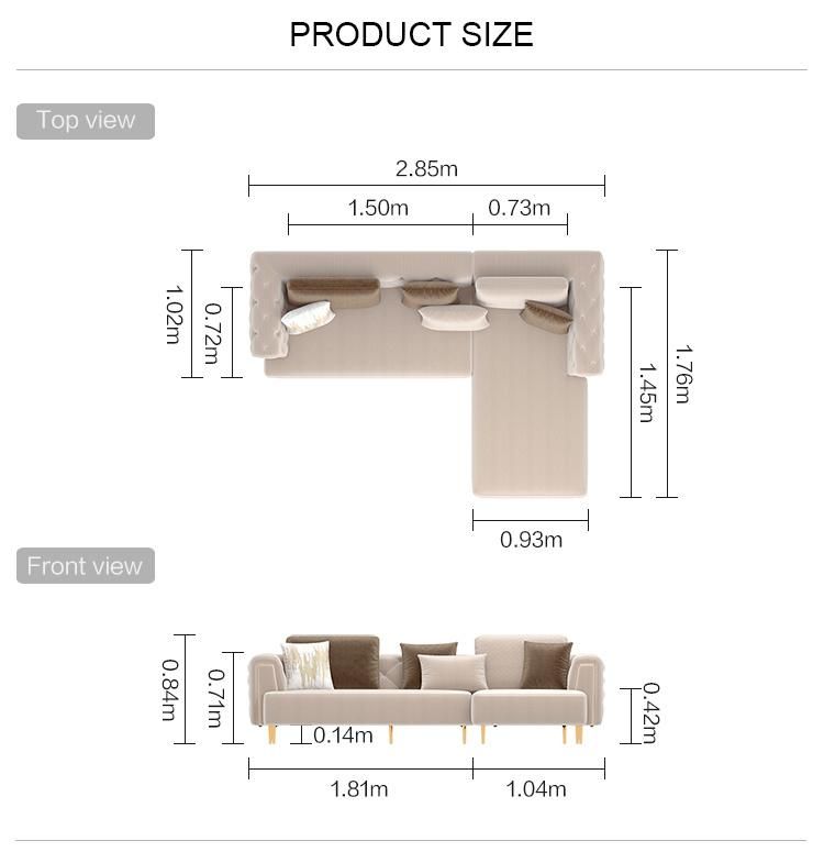 Linsy Green Sponge with Armrest Sectional China Living Room Furniture Sofa Rbc1K