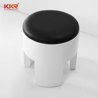 Modern Design Black White Solid Surface Bathroom Shower Stool