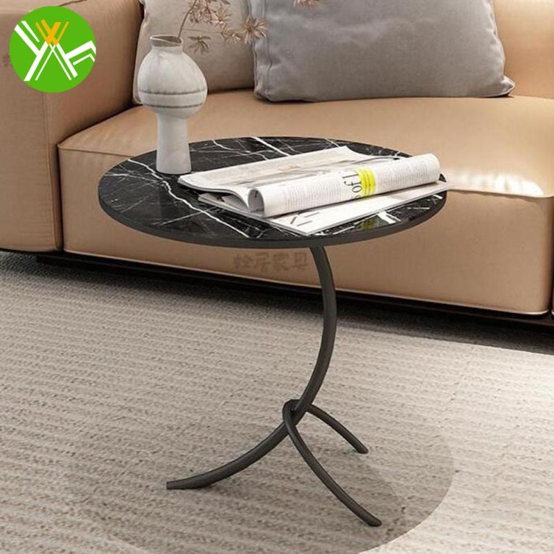 Hot Selling New Arrival Nordic Design Gold Side Table with Marble Top