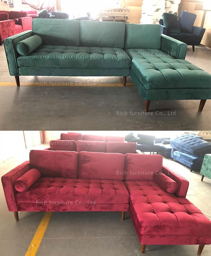 Left Chaise Lounge Corner Sofa Fabric Living Room Modular Couch