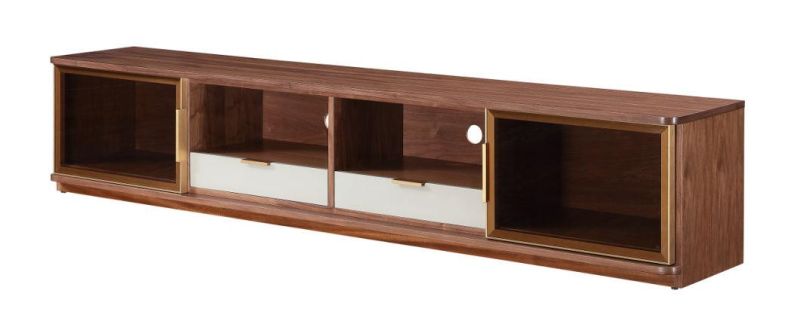 Chinese Modern Style Home Furniture Living Room Wooden TV Cabinet Unit TV Stand with Sliding Door