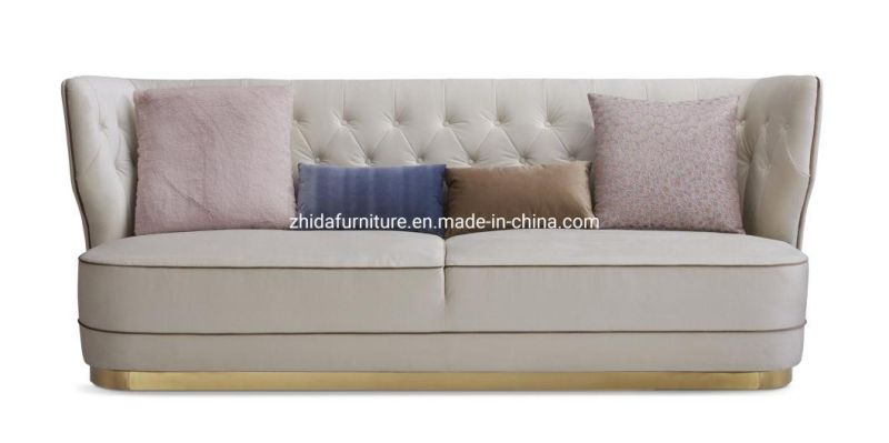 Cheap Modern Fabric Living Room Furniture Velvet Sofa