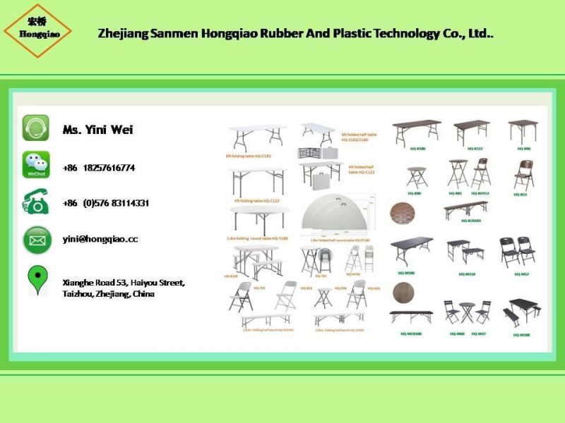 White Blow Molding HDPE Plastic Folding Banquet Chair