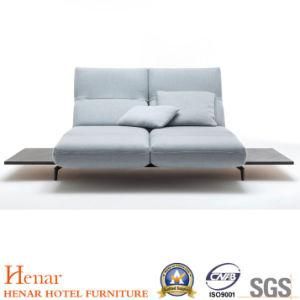 High Quality Hotel Modular Leather Sofa with Solid Wood Base