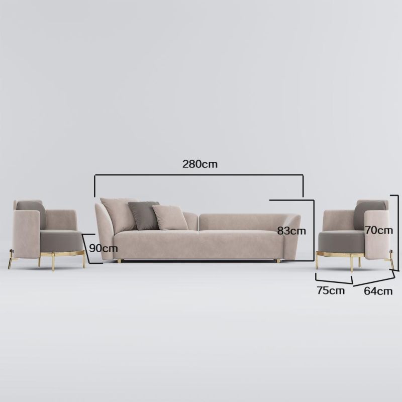 High Quality Wholesale Price Chea Modern Fabric Home Living Room Couch Sofa Wood Frame Sofa Set