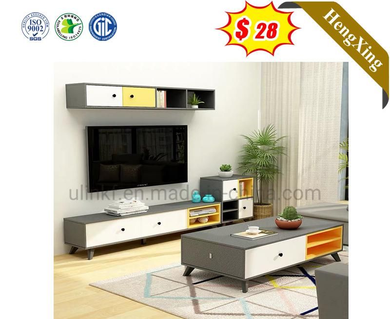 China Factory Modern Wood TV Stand Simple Design White Glossy Coffee Table (UL-9BE295)