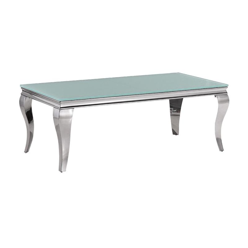 High Quality Luxury Modern Living Room Furniture Style Marble Top Stainless Steel Coffee Table