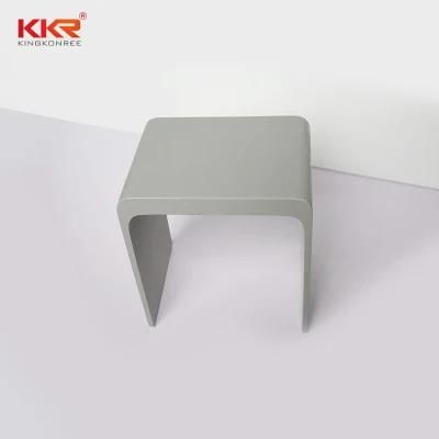 Artificial Stone Grey Bathroom Makeup Shower Furniture Stool