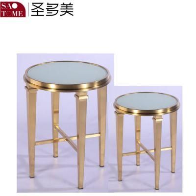 Modern Simple Living Room Bedroom Furniture Stainless Steel Round Nest Table