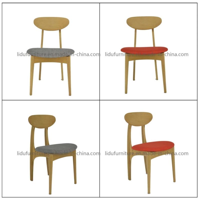 Natural Paint Solid Wood Furniture Dining Chair/Retardant Wooden Furniture/Classic Chair with Fabric