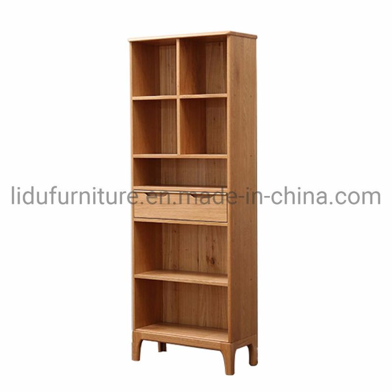 New Customized Cube Bookcase Modern Wooden Book Storage Shelf for Home Library Solid Oak Wood Bookcase