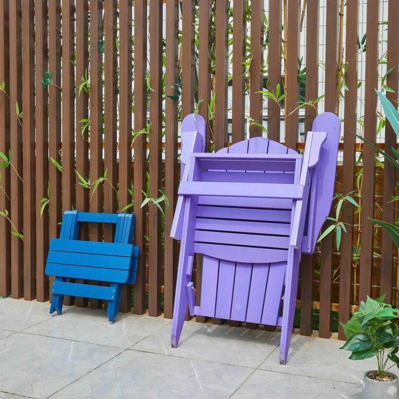 Wholesale Modern Armless Folding Chairs Garden Wood Outdoor Folding Chair WPC Garden Furniture