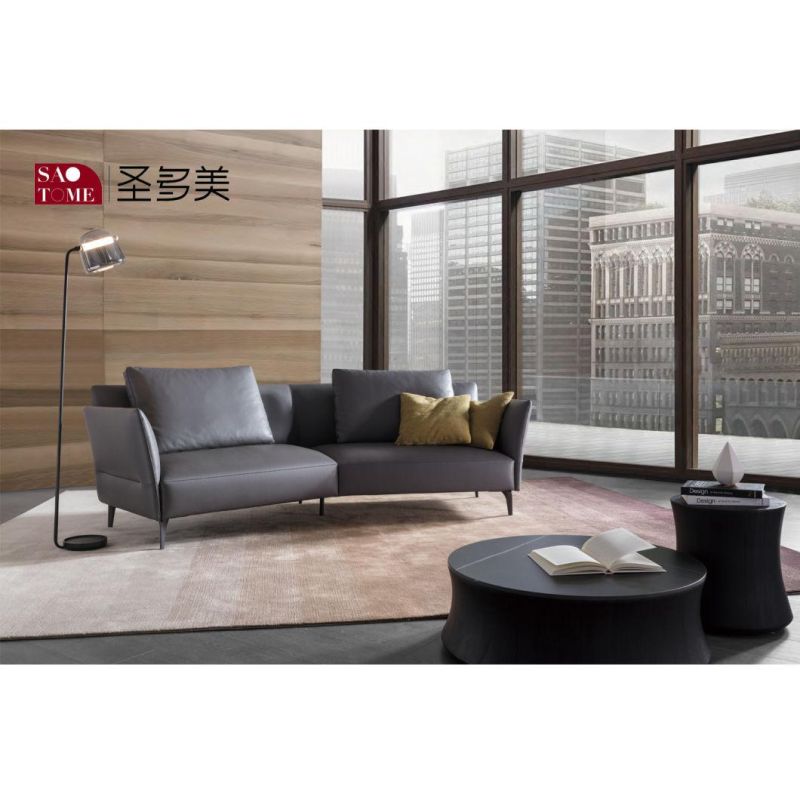 Simple Sofa Small Family Living Room Three Person Novartis Maya Fabric Sofa