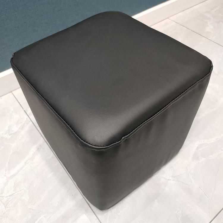 Leather Stool Family Small Stool Pouf Square Living Room Coffee Table Door Shoe Stool Home Decoration Furniture Modern Ottomane