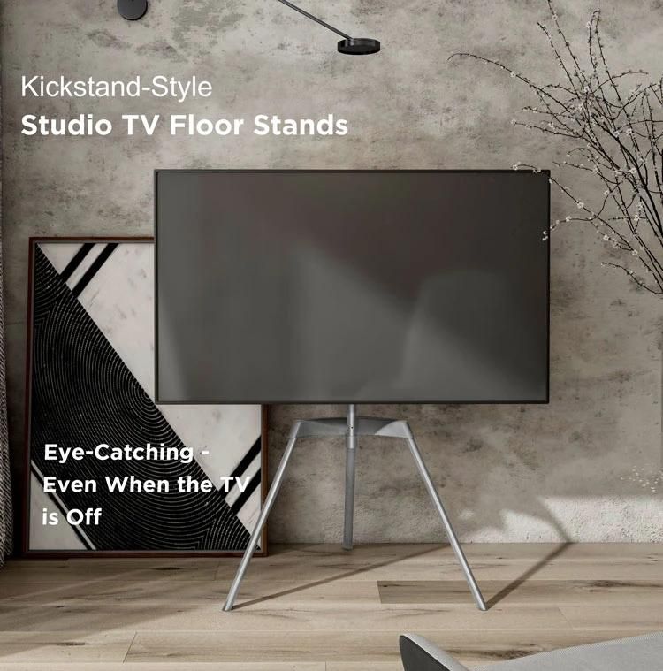 Modern Furniture Kickstand Style Studio Aluminum TV Floor Stand