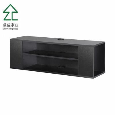 Black Color Simple TV Console Stand Home Usage TV Cabinet